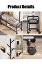 Rolling Garment Rack with Wheels Heavy Duty Clothes Rack with Storage Basket and Coat Rack Freestanding Metal Wardrobe Storage for Hanging Clothes - 8