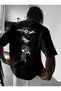 Memento Mori Minimalist Artistic Eye Bird Printed Loose Cut Short Sleeve Unisex Tshirt