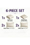 6 Piece Double Duvet Cover Set with Elastic Fitted Sheet - Microfiber Satin Stripe 200x200+30cm Deep Pocket Hotel Quality Luxury - 8