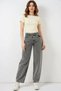 Women's High Waist Denim Anthracite Trousers - 2