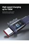 Powerlink YoYo Retractable Type-C to Type-C Cable - 100W PD 3.0 Super Fast Charging, Dual-Way, 5A, 1M - Navy Blue - 4