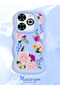 Infinix Smart 8 Plus Compatible Case Camera Protector Blue Silicone Couple Phone Case Floral Pattern - 2