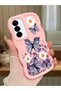 Samsung Galaxy A36 5g Compatible Case Camera Protector Pink Silicone Couple Phone Case Butterfly Pattern
