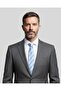Gray Striped Blue Silk Tie – 8 cm Wide - 4