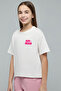 Print Detail T-Shirt with Crew Neck and Short Sleeves - 4