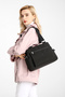 Medium Size Multi-Pocket Waterproof Lightweight Crinkle Fabric Women's Shoulder Bag Sand - 4