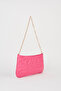 Women's Dalya Fuchsia Star Embroidered Lined Zipper Closure Baguette Handbag - 5