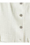 White Square Collar Tweed Mini Dress - 7