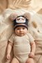 Mia Cool Cat Black Glitter Detailed Double Plush 0-6 Months Baby and Child Beanie with Pompom - Soft Cotton Me - 2