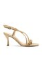 Genuine Leather Stone Heeled Shoes Z645 Dore Leather Fondoten + Fi̇le