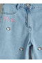 Özmarka New Season Embroidered Girls' Jeans - 5
