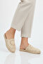Beige Textile Lightweight Breathable Women's Slippers 473134 Z - 3
