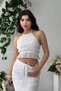 Premium Set with Back Tie Detail, Blended Crop Blouse and Maxi Skirt - 9
