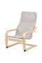 POÄNG Children's armchair, birch veneer/Knisa light beige