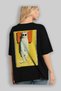For the Sake of Cats 117 Cat Printed Black Oversize T-Shirt 100% Cotton Unisex Cat Lover Premium Design - 4