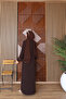 Laser Cut Stone Detailed İkbal Ferace (Bitter Brown) - 5