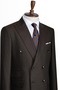 Premium, Slim Fit, Double Breasted, Striped, Men's Suit - 4