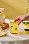 Lemon Patterned Soft Drink Glass 420 ml Yellow - 3