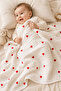 Muslin Textured Heart Patterned Multi-Purpose Baby Blanket 90X100 cm - 2