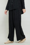 Striped Wide Leg Pants with Elastic Waist - 3