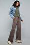 Solid Wide Leg Pants with Drawstring Waist - 2