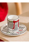 Lcw Home White Home Printed 2-Person Porcelain Coffee Cup Set - 3