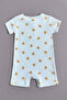 Printed Rompers with Crew Neck and Short Sleeves - 2