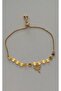 Adjustable Bracelet with Gold Dragonfly Figure - 3