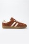 Women's Orange Suede Lace-Up Retro Casual Walking Sneaker Sports Shoes Te02 - 4