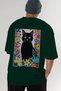 For the Love of Cats 98 Cat Printed Green Oversize T-Shirt 100% Cotton Unisex Cat Lover Premium Design - 6