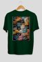 For the Love of Cats 19 Cats Printed Green Oversize T-Shirt 100% Cotton Unisex Cat Lover Premium Design