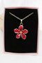 Burgundy Pearlescent 5-Petal Flower Women's Necklace (45+5cm) - 3