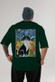 For the Love of Cats 78 Cats Printed Green Oversize T-Shirt 100% Cotton Unisex Cat Lover Premium Design - 2