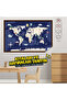 Animal World Map with Static Cling Feature 65X98 cm – Educational Wall Poster (Model-2)