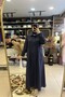 فستان طويل مزين بالخرز