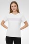 Women Crew Neck Short Sleeve Graphic Print T-Shirt, White