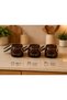 Set of 3 Luxury Amber Clip-On Vacuum Lid Glass Square Food Jars 500 ml - 3