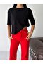 Premium Viscose Sausage Collar Half Sleeve Comfortable Fit Flexible Summer Knitwear Blouse - 6