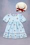 Girl's Cherry Embroidered Lace Collar Brode Dress with Hat - 100% Cotton Lining - 2