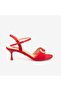 Women's 7.5cm Red Heeled Sandals 1168