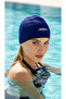 1 Piece Lycra Cloth Sea Pool Swimming Cap Navy Blue - 4