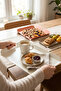 Metal Presentation Tray Set, Soft Colors, Modern Tea and Coffee Presentation Tray, 3 Piece Set (Cream-Pink-Brown) - 5