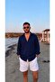 Men's Navy Blue Easy-Iron 100% Cotton Linen-Look Breathable Anti-Sweat