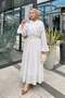 Linen Suit with Flared Skirt 9357335 - Cream