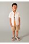 Boy's Short Sleeve Linen Shirt Orange - 3