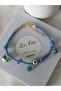 Anklet Blue Rope Evil Eye Beaded Women's Foot Accessory Turtle Blue Glass Beads Blue Heart - 6
