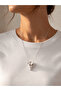 Dried Flower Insertable Bouquet Necklace – Silver Color Unisex Necklace - 2