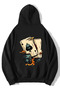 Unisex Oversize Poker Cards Hoodie Black