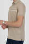 Polo Collar Cotton Pocketless Striped Short Sleeve T-Shirt - 3