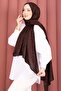 Zigzag pattern jacquard shawl series - coffee - 2